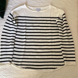 Old Navy Black and White Striped Sweater